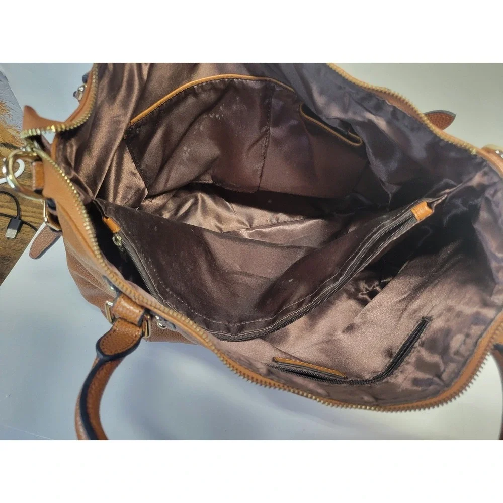 Kattee Genuine Leather Tote Bag Satchel Purse Brown Shoulder Handbag‎